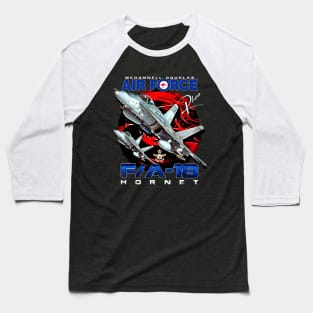 RAAF Australian Air Force FA18 Hornet Fighterjet Baseball T-Shirt